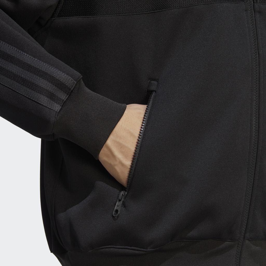 Adidas Originals Trefoil Embroidered Stripe Track Jacket Men Outerwear Black IA2467