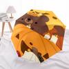 1pc Pumpkin Bear Fashionable Automatic Opening/Closing Folding Umbrella with 8 Bones, Windproof Portable, Daily Use043