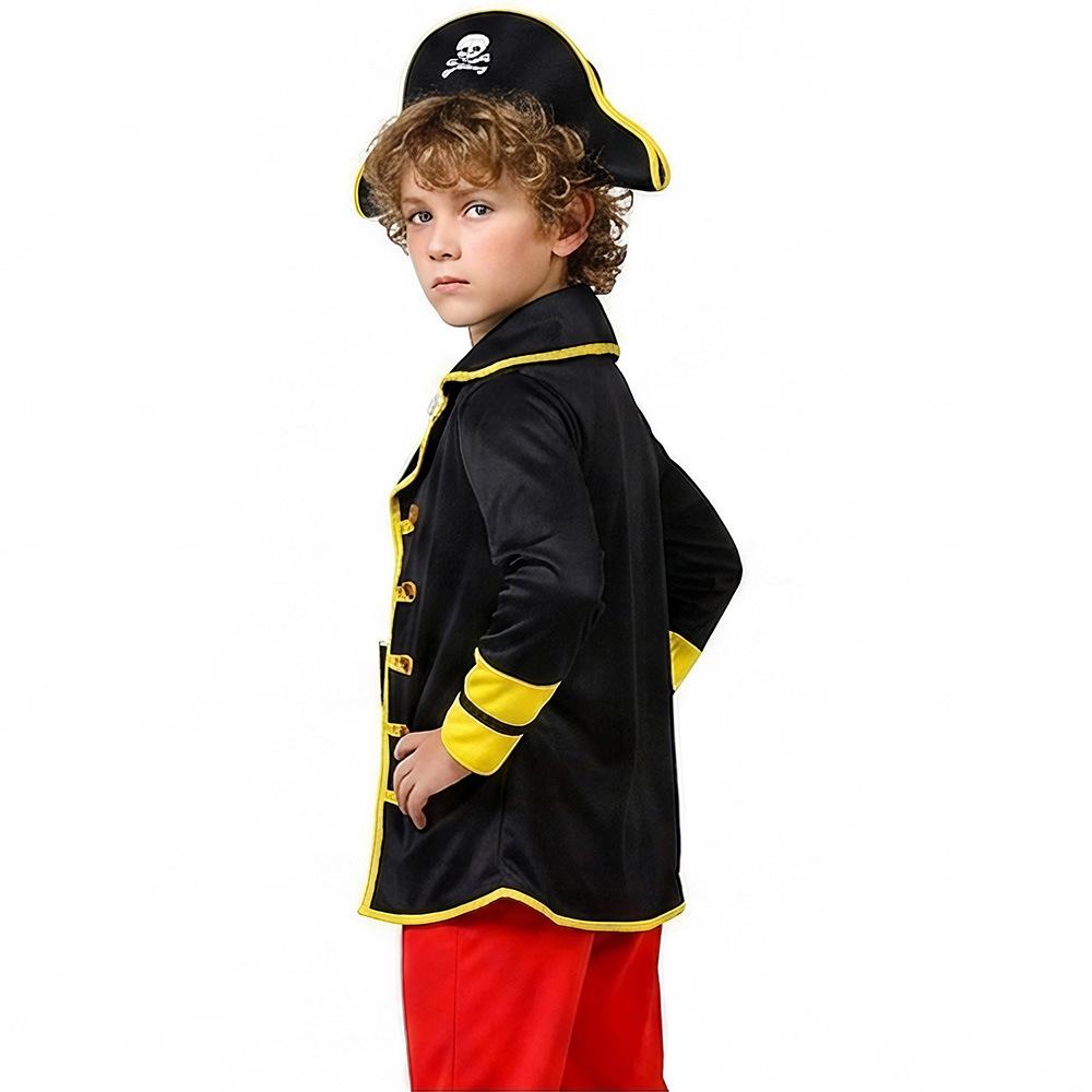 Halloween Kids Jack Sparrow Cosplay, Pirates of the Caribbean Captain Party Costume
