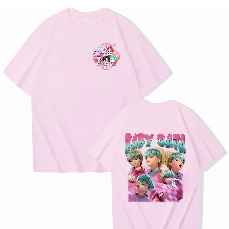 16 Colors Hot Sale New Movie KPop Demon Hunters Saja Boys Derpy Tiger Rumi Mira Zoey Graphic T-shirt Men Women Casual T Shirts