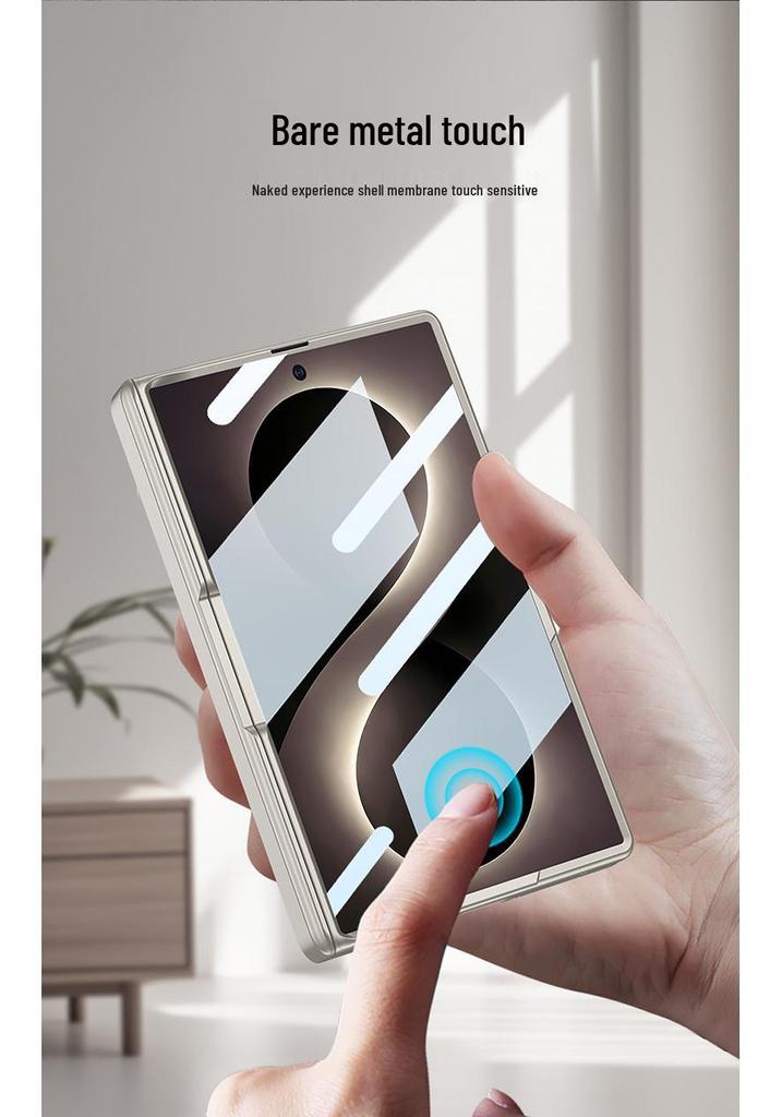 Samsung Z Fold8 Magnetic Frosted Case: Full Coverage, Integrated Hinge, Hard Shell, Foldable Screen Protection