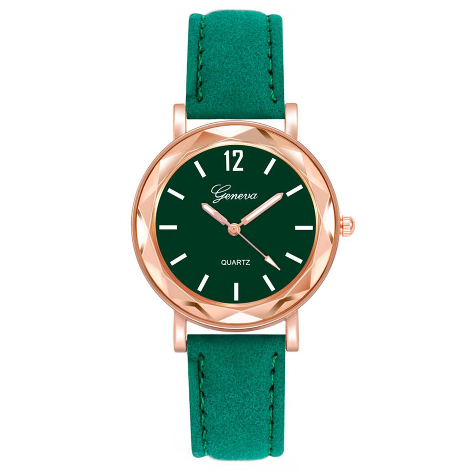 

Повседневные модные часы Женские часы с поясом, подходящие для подарков One Size зелёный