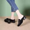 Mesh Semi Drag Women's New Summer Round Toe Thick Heel Hollow Toe Sandals