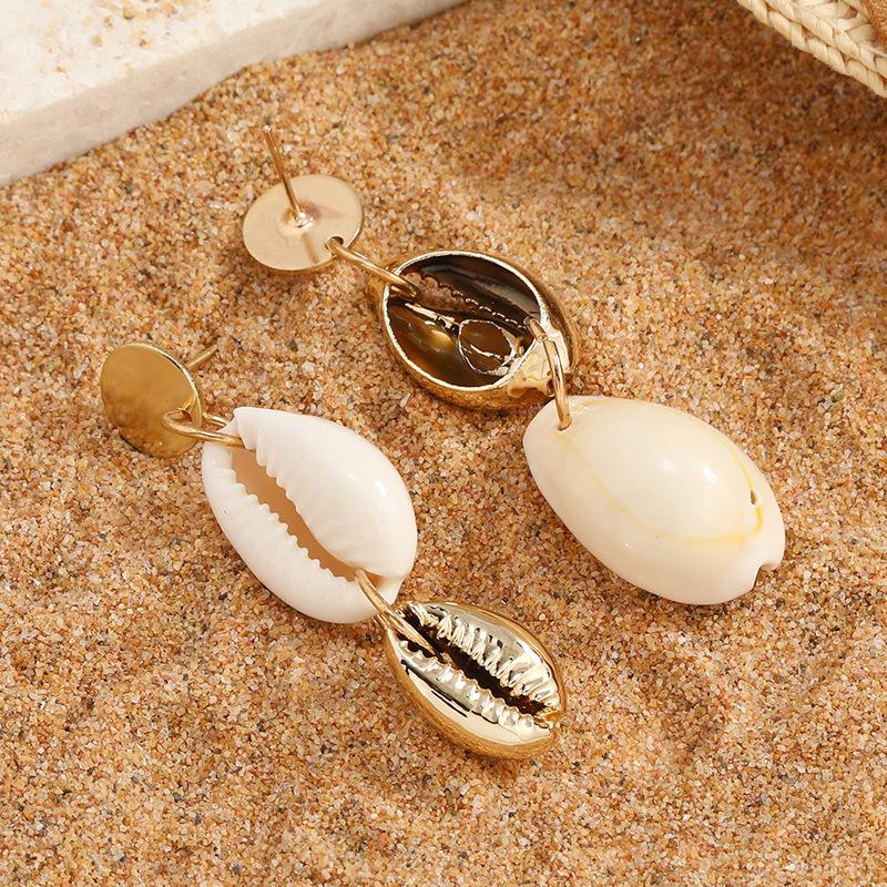Korean Shell Drop Earrings: Exquisite, Fresh, Versatile Studs for Women