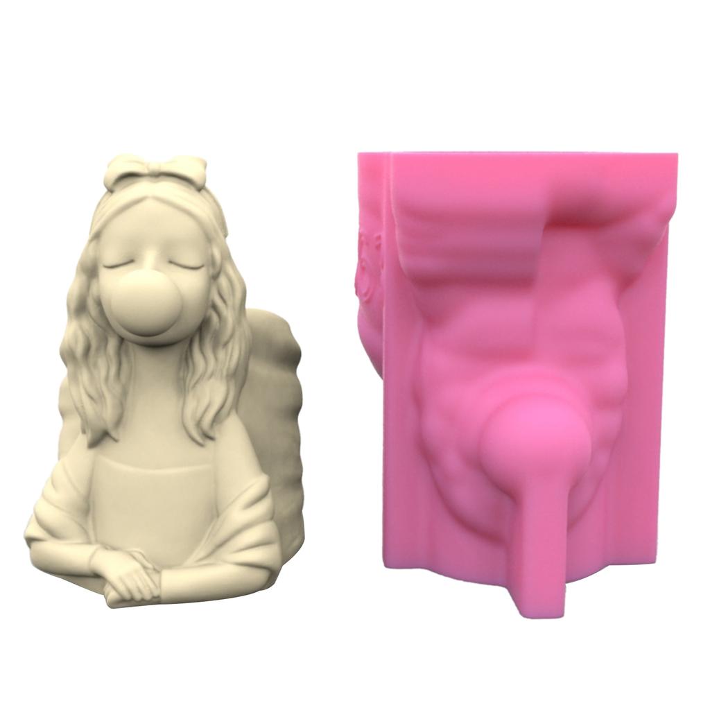 Seifenblasen Mädchen Gips Blumentopf Silikonform Epoxidharzform Sukkulenten Vase Zement Tonform Stifthalterform