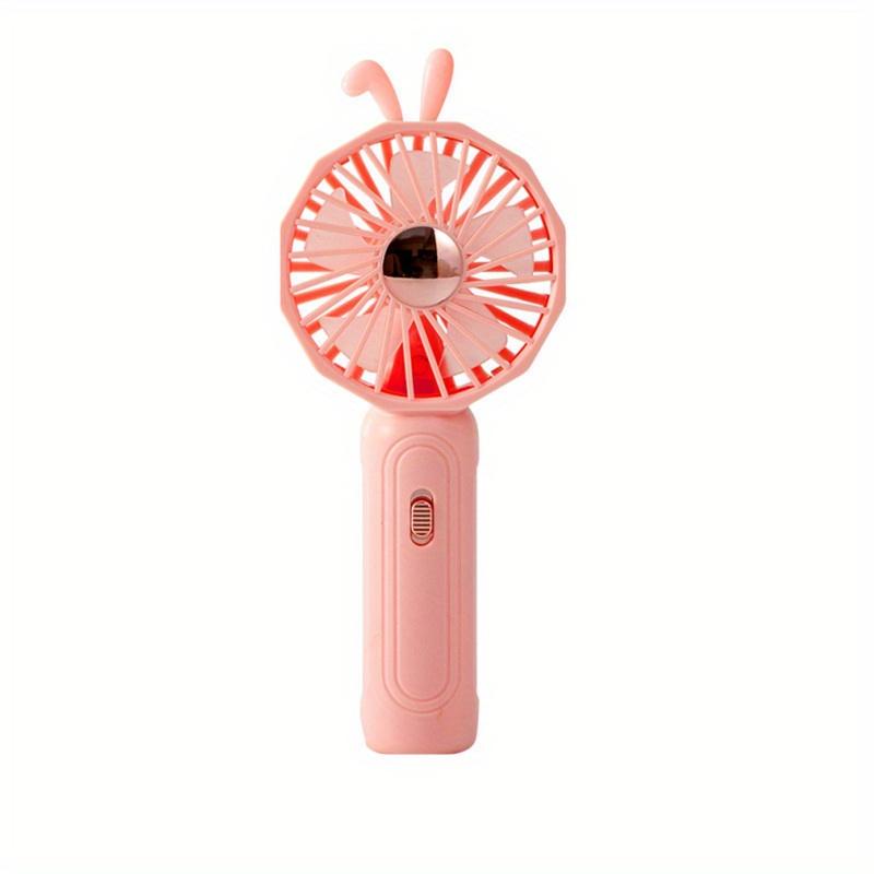 1pc Small handheld fan Mini portable desktop Silent Small fan with lights Student office fan