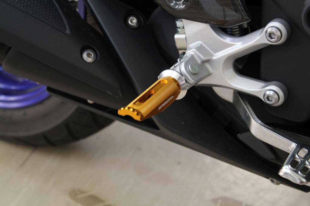 SSK machined aluminum step racing type for riders Mounting part color: Silver Step Bar Color: Blue YAMAHA YZF-R25/YZF-R3/MT-25/MT-03