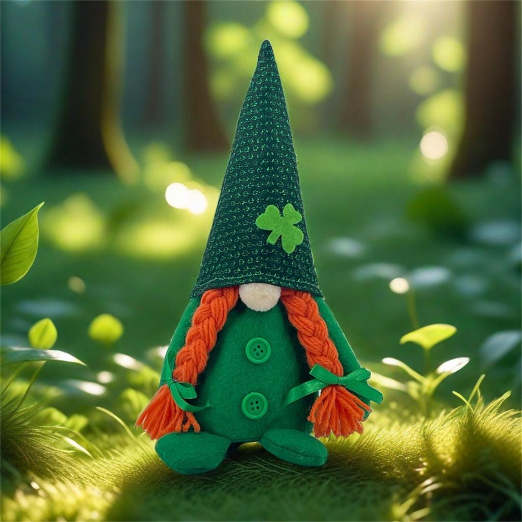 St. Patrick'S Day Decorations, Irish Festival Party Supplies, Rudolf Green Festival Goblin Doll Ornaments