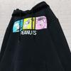 [USED] Peanuts Anime Woodstock Snoopy Print Hoodie Black