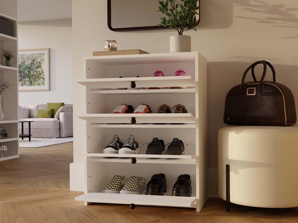Loka White Shoe Cabinet