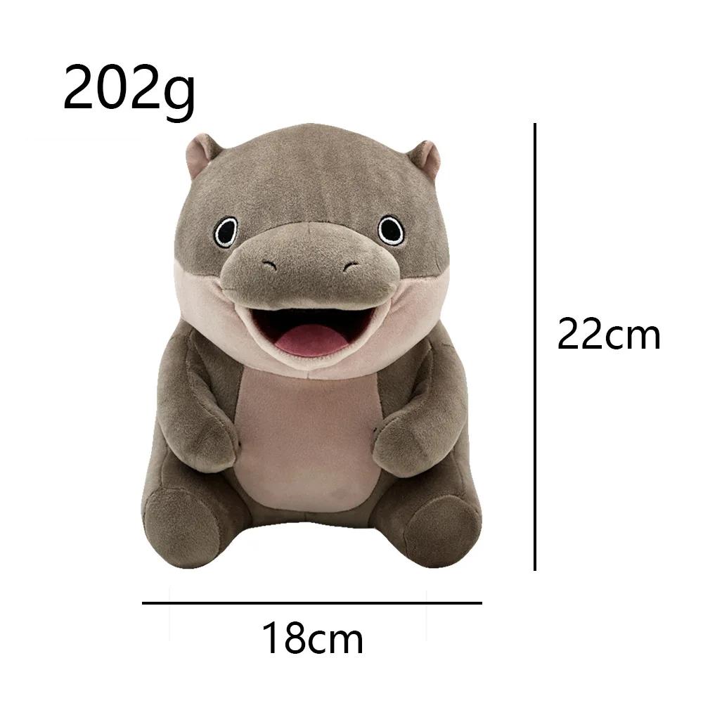 22cm Niedliches Moo Deng Plüschtier Flusspferd Hüpfendes Schwein Zwerg Flusspferd Geburtstagsgeschenk Spielzeug für Kinder Heimdekoration