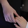925 Silver Couple Rings: Niche Design Matching Rings for Trendy Women and Men – Ideal Christmas Gift for Girlfriend