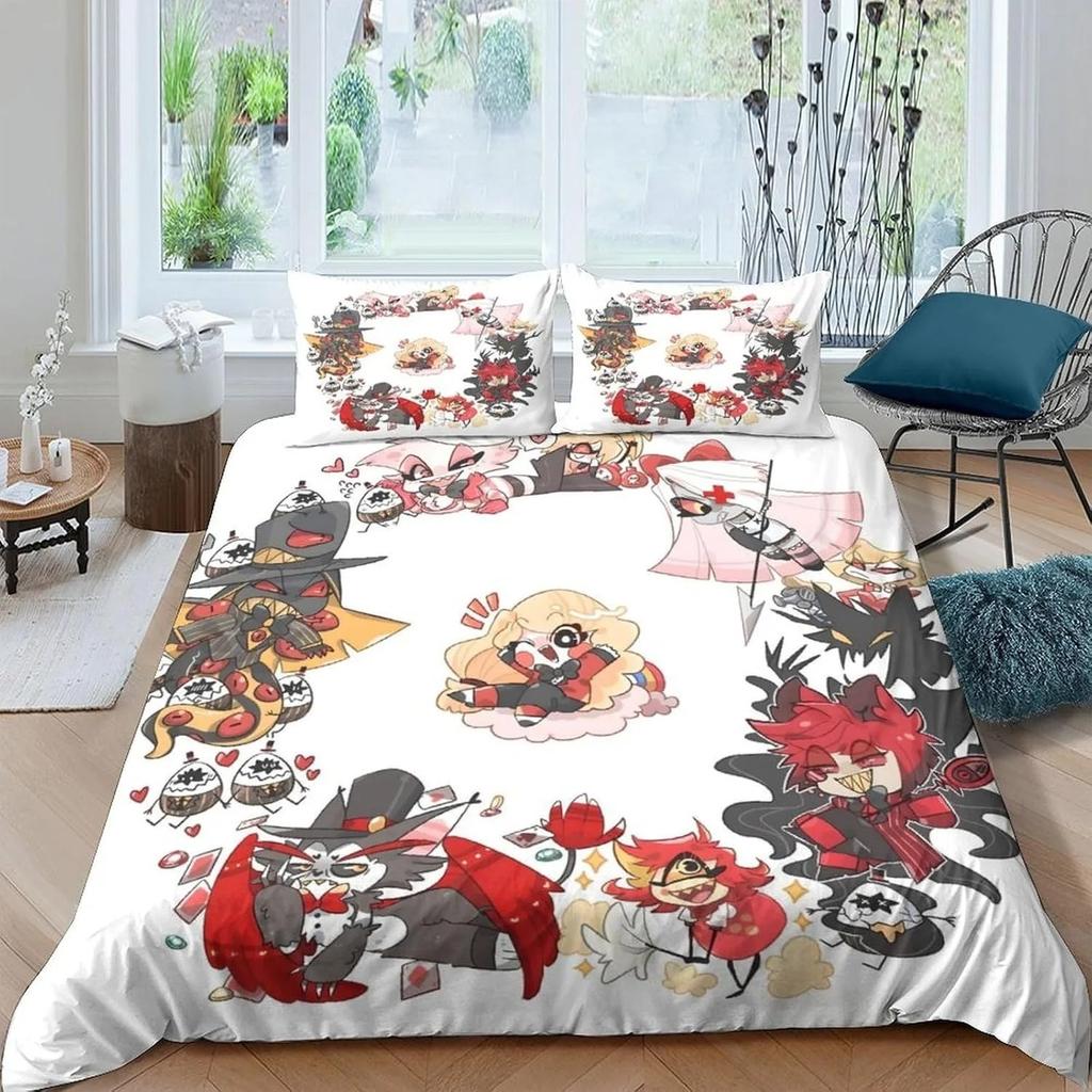 Hazbin Hotel Carton Soft Duvet Cover 3D Exquisite Digital Printing Beding Set Charlie Warm Comforter Bed Youth Home Decor Children Kids Young Boys