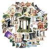 35-150pcs Ancient Greek Architecture Stickers Vintage Aesthetic Sticker Graffiti Diy Laptop Luggage Decals History Buffs Gift