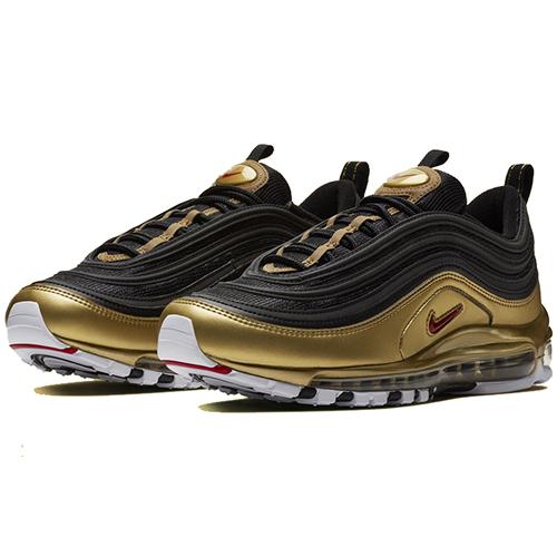 New Nike Air Max 97 Black Metallic Gold AT5458-002
