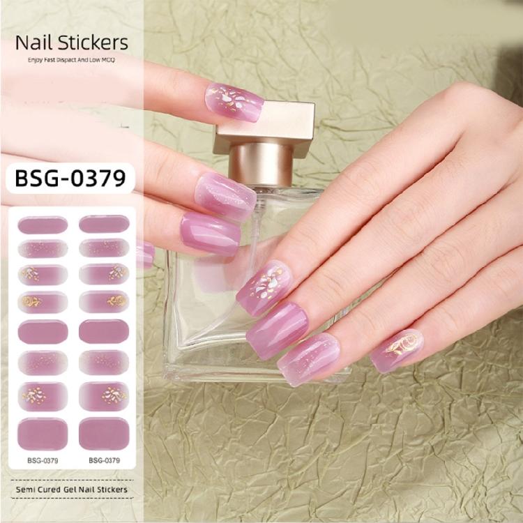 Self Adhesive Gel Nail Strips Nail Polish Stickers Nail Art Decals for Women