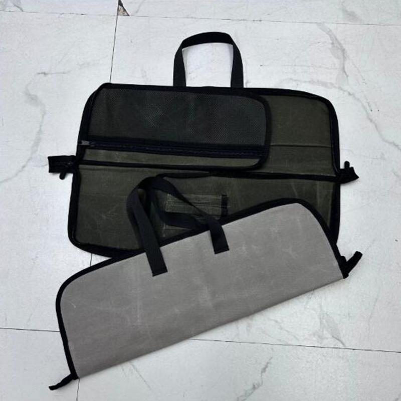 Portable Canvas Knife Storage Bag Chef Picnic Camping Barbecue Kitchen kitchenware Storage Bag Chef Wear-resistant Handbag