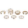 7Pcs/Set Bohemian Open Adjustable Ring Set Luxury Rings For Women Jewelry Ring Set Birthday Anniversary Gift