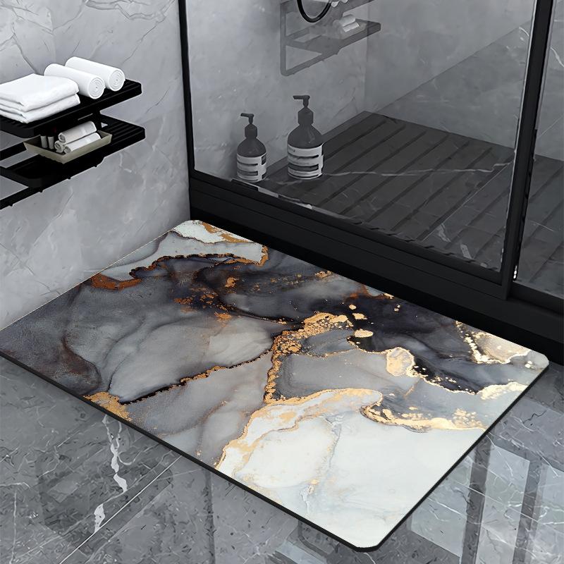 Ink Wash Painting Diatom Mud Entrance Door Mat Antislip Hallway Home Outdoor Kitchen Rug Bathroom Porch Floor Carpet Decorate