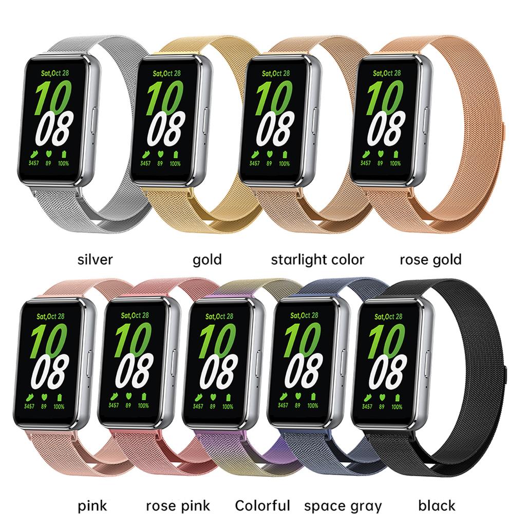 Pasek ze stali nierdzewnej do smartwatcha Samsung Galaxy Fit 3, bransoletka magnetyczna typu pętla mediolańska, opaska na nadgarstek Fit3, etui na nadgarstek