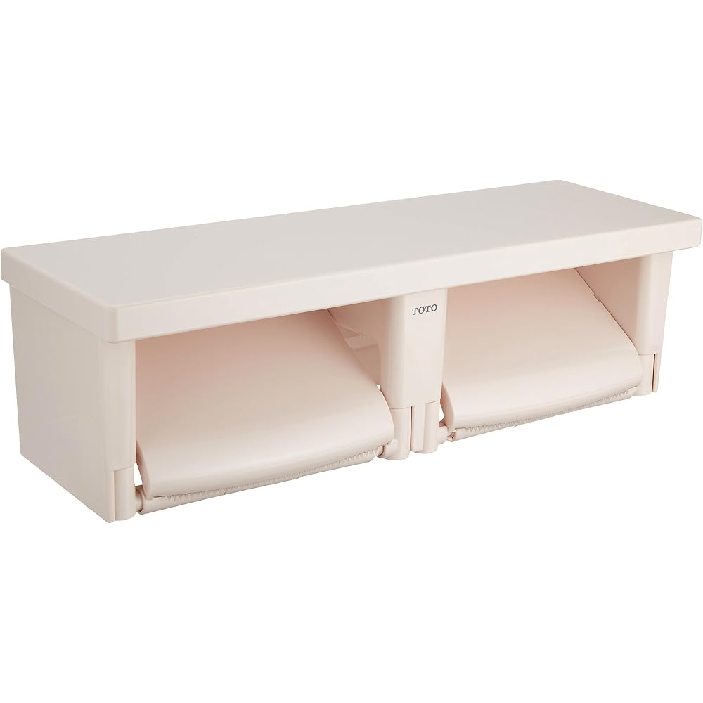 TOTO YH651 #SR2 Double Cigarette Roll Flat Shelf (Resin), Pastel Pink, Fillless Paper
