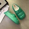 Flat bottom warm versatile stream student women's cotton slippers 2025 winter new home non-slip cotton shoes women