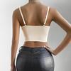 Sexy Lace Underwire Diamond Fishbone Crop Top - See-Through Bodycon Tank for Women
