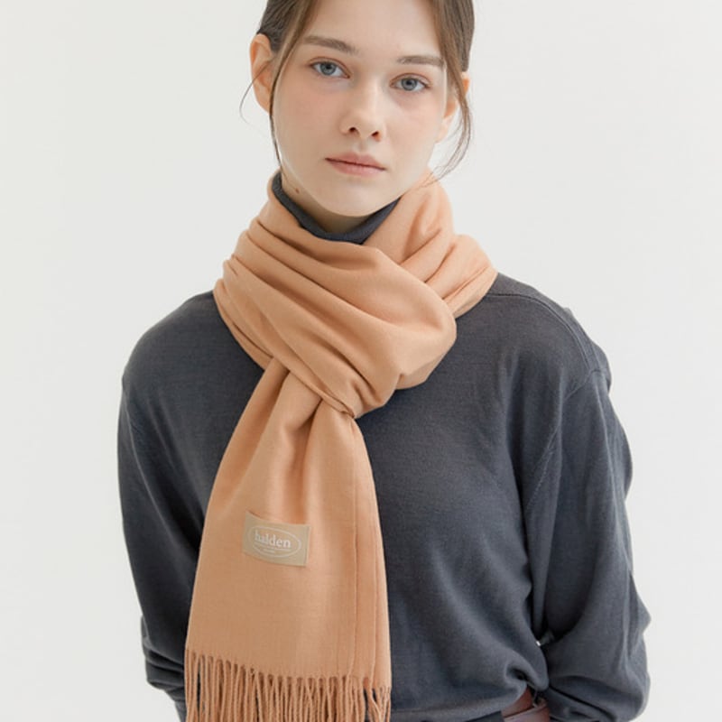 

halden solid soft muffler (M027_peach) peach