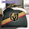Zestaw pościeli z wzorem Vegas Golden Knights Kołdra Dekoracja domu Prezent (1 * poszwa na kołdrę + 2 * poszewki na poduszki bez rdzenia)