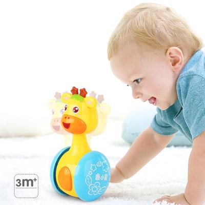Cartoon Giraffe Tumbler Doll Roly-poly Baby Toys Cute Rattles Ring Bell Newborns 3-12 Month Early