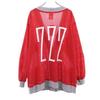 unused VAST222 19ss made in Japan Long sleeve mesh cardigan 2 red x gray Men's Used