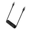 USB-C spiral cable - USB-C 480Mb/s 3A 1.2m - black