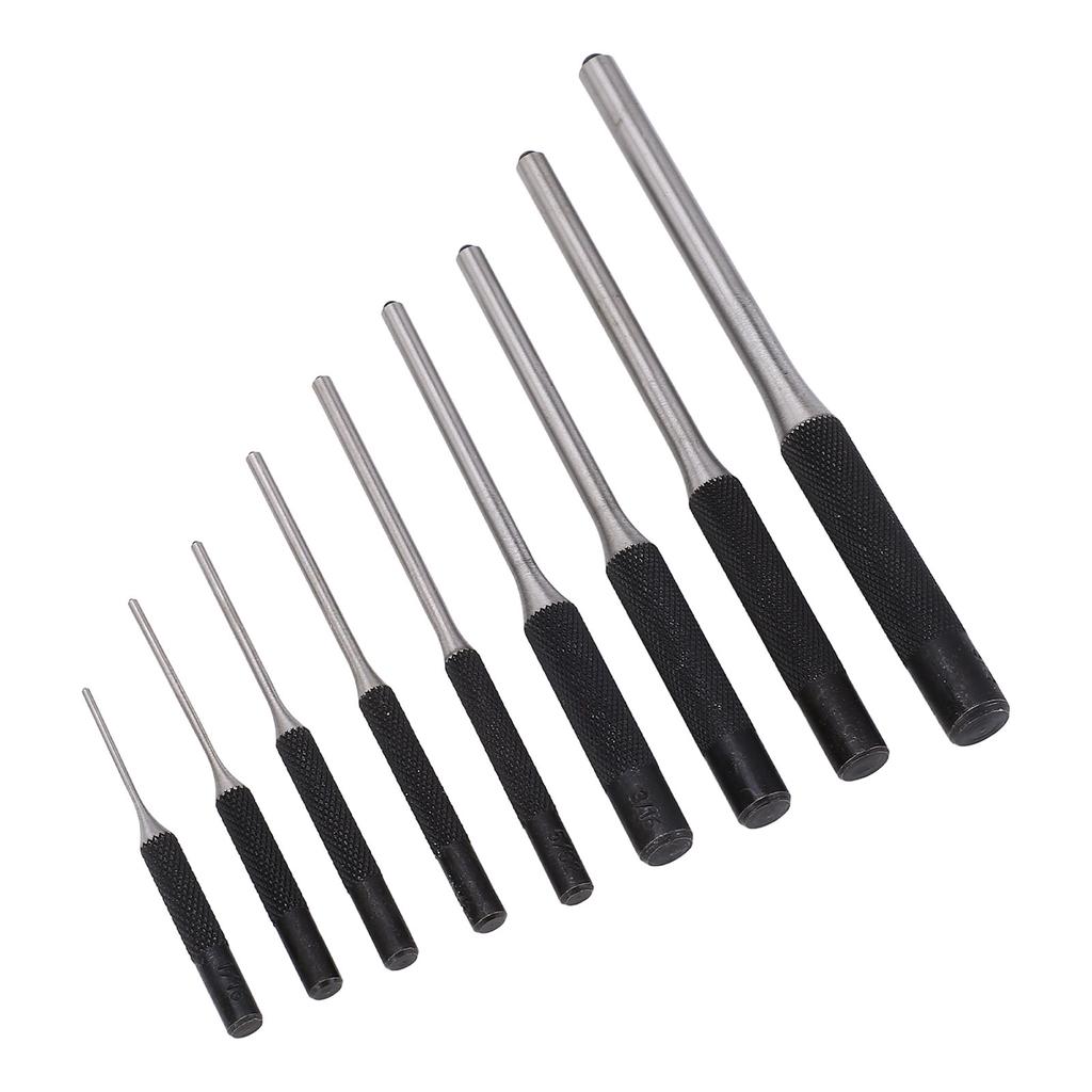 9 Stück Rollstift-Schlagstiftsatz 1/16 bis 5/16 Zoll Schnellarbeitsstahl Stift-Schlagwerkzeug für Automobil Uhren