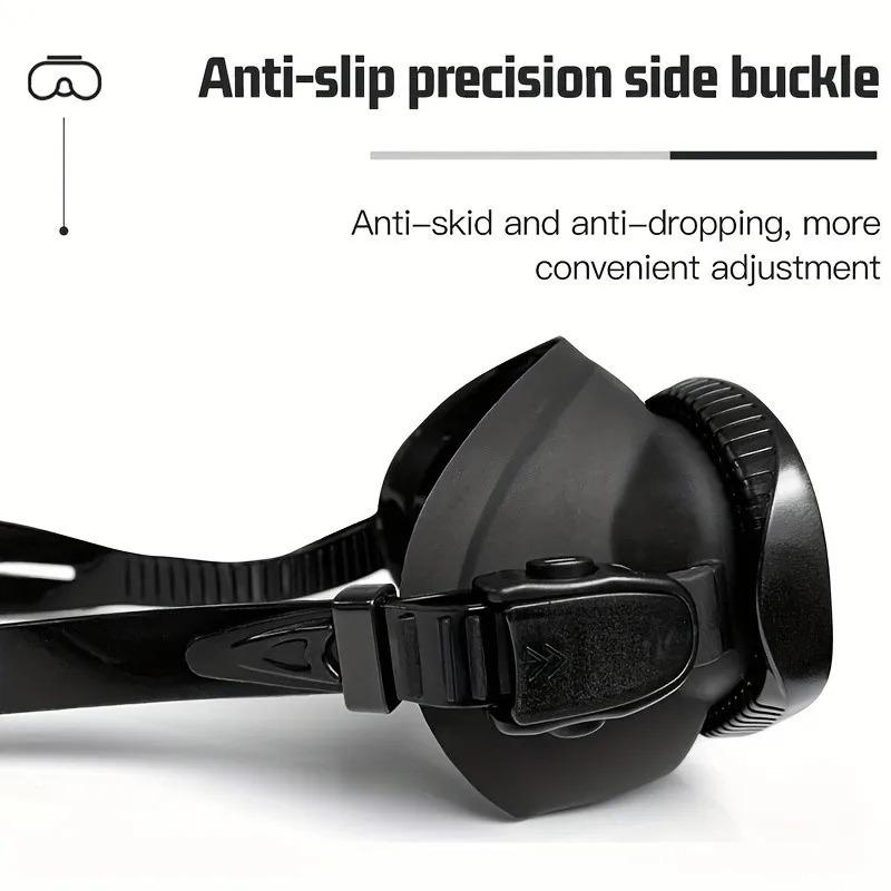 Freediving Mask Two-window Tempered Glass Diving Mask With Camera Mount- Waterproof, Anti-fog