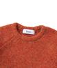KNITTED (Unisex) Boucle Raglan Crop Round Knit Orange