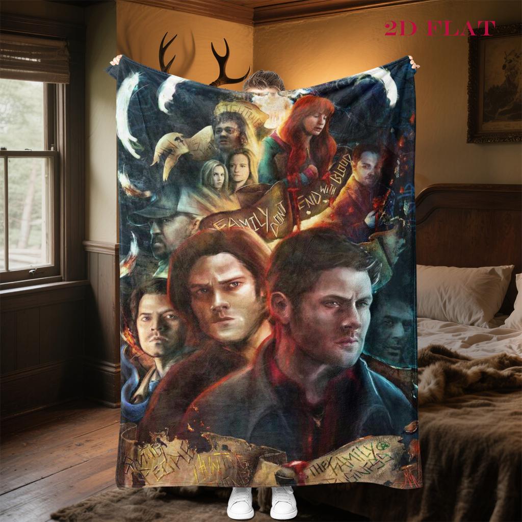 Supernatural Forces blanket Camping trip blanket Digital printing Office rest blanket Air conditioning blanket