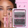 Single Cluster Diy Large Capacity D Curvature 60D + 80D Eye Grafting False Eyelashes Dense 10-16Mm Simulated Eyelashes