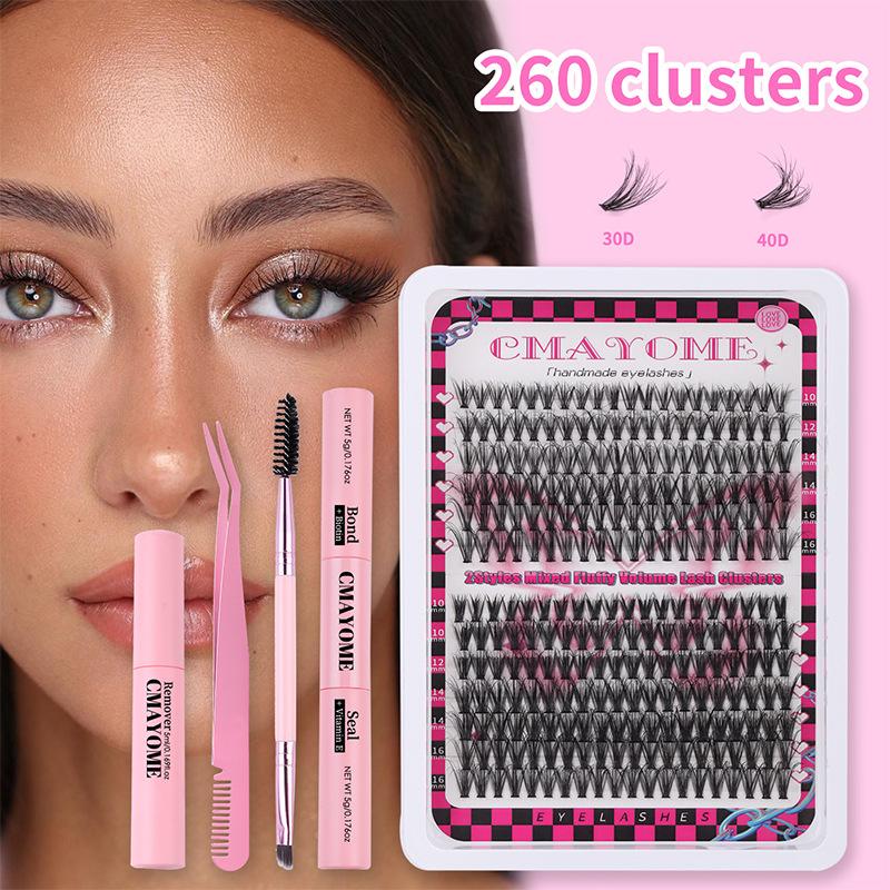 

Single Cluster Diy Large Capacity D Curvature 60D + 80D Eye Grafting False Eyelashes Dense 10-16Mm Simulated Eyelashes