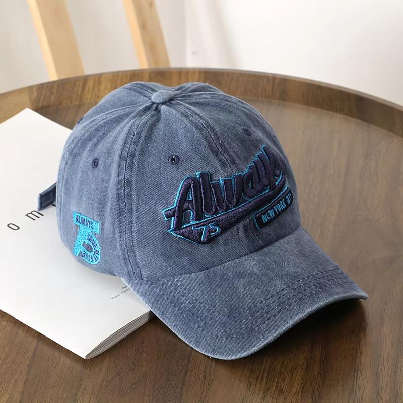 Embroidery Letters Baseball Cap For Men Women Retro Washed Cotton Snapback Outdoor Sport Sun Hats Hip Hop Street Dad Trucker Cap