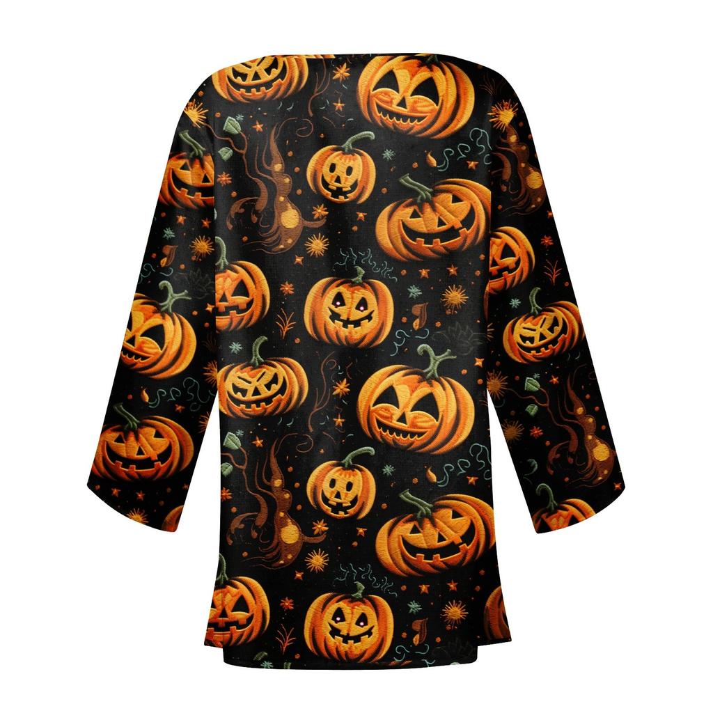 Women's Casual Fashion Print Light Medium Long Coat Cardigan