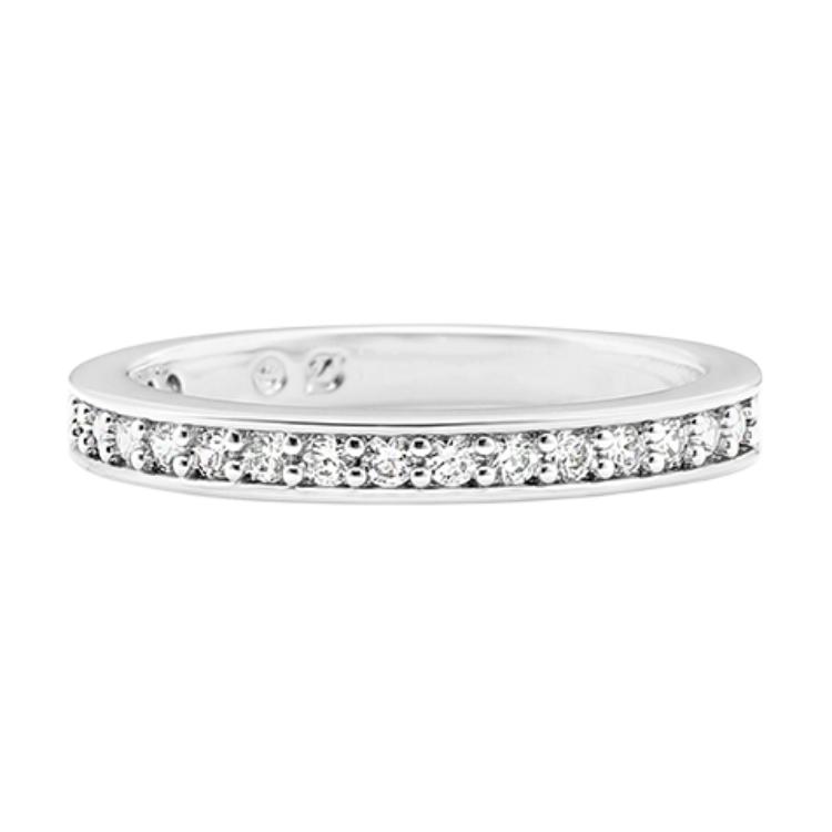 Swarovski Rare Inlaid Design Rhodium Plated Square Zirconia Ring Unisex rings Silver 1121065 Box (Random Color),52