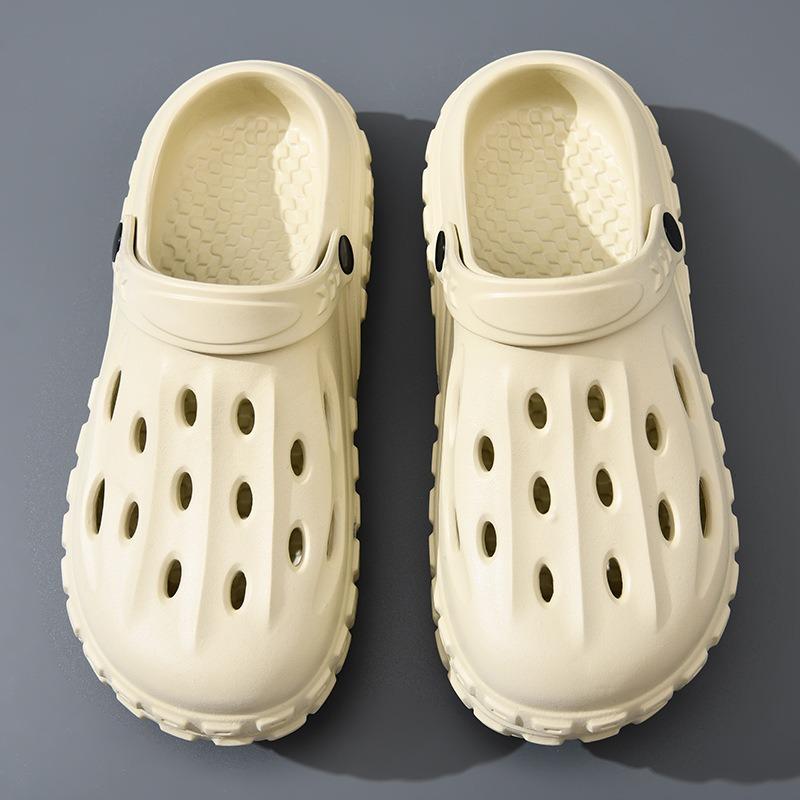 

Мужские летние новые сандалии с отверстиями, нескользящие, дезодорирующие, для мальчиков, пляжная обувь из ЭВА, уличные тапочки для мужчин 44-45 песочный