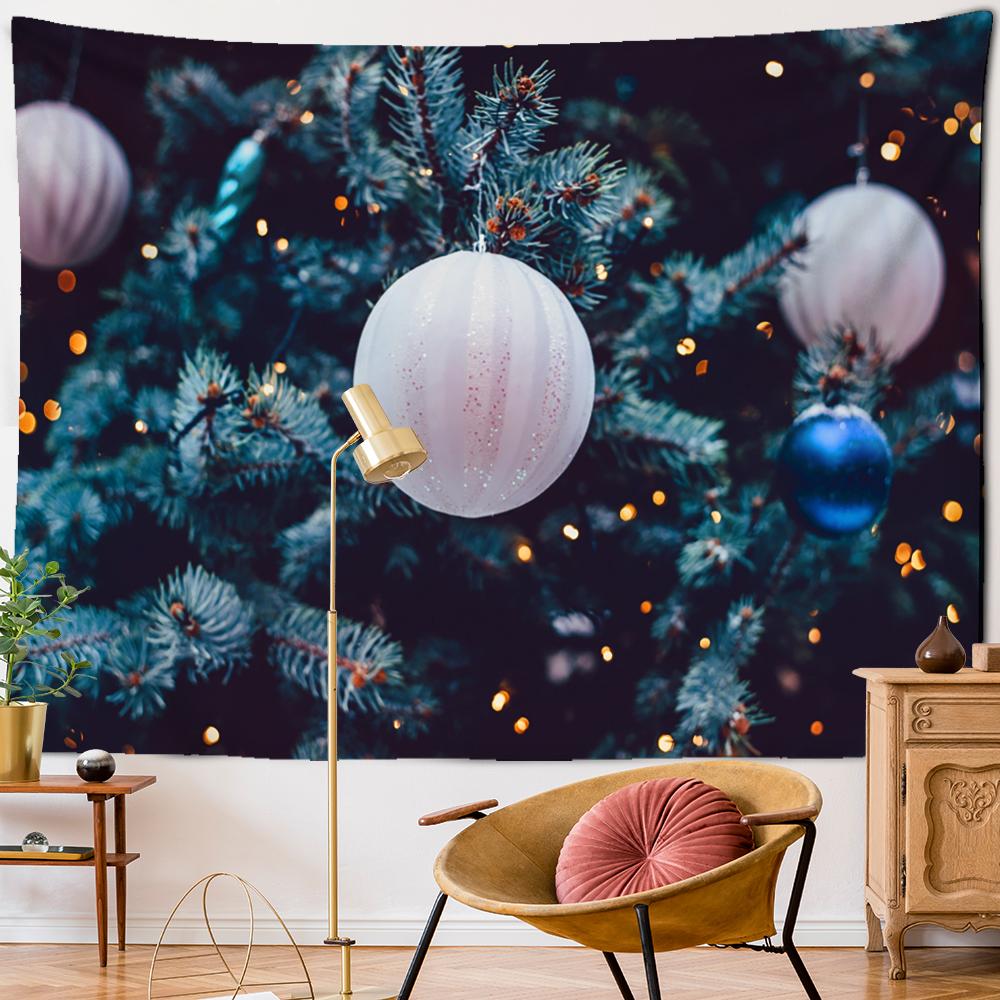 Christmas Cabin Tapestry Wall Hanging Bohemian Holiday Gifts Psychedelic Witchcraft Christmas Tree Living Room Home Decor