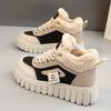 Women's Winter Sneakers Comfortable Lined Thick-Soled Casual Shoes Round Toe and Flat Sole, Outdoor Comfort, Women Shoes