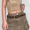 Cintura Boho Western con Borchie per Donna con Fibbia in Lega Accessori Stile Etnico