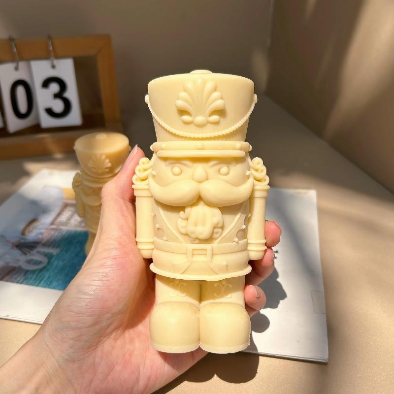 Nutcracker King Soldier Silicone Candle Molds DIY 3D Cartoon Human Dolls Ornament Plaster Mould Craft UV Epoxy Resin Mold