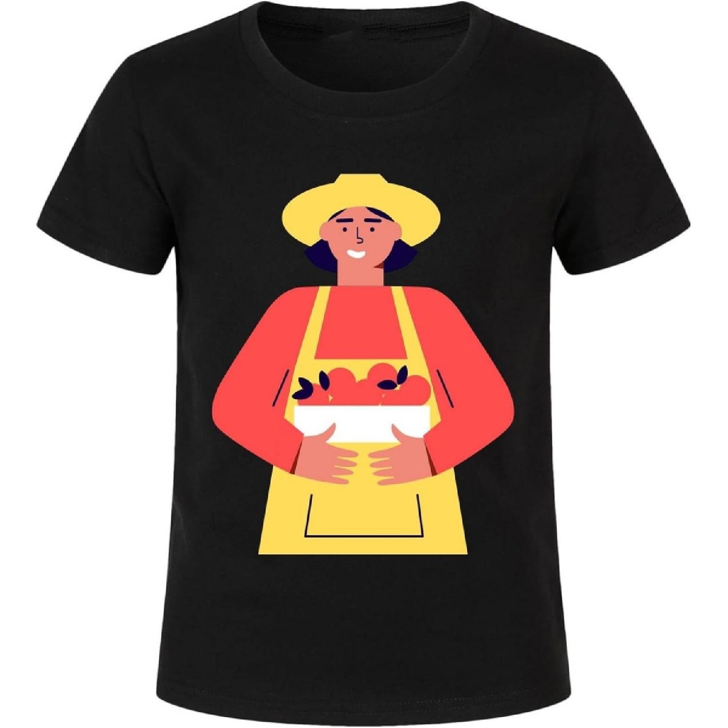 Cartoon Boby Standard T-Shirt Men s Fashion Short Sleeve Cotton Tee for Boyfriend Husband Dad S чёрный