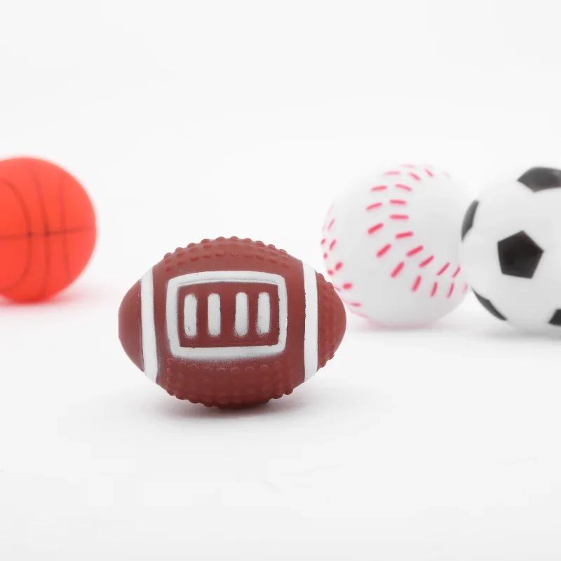 Soccer Basketball Wholesale Resistant Throwing Toys Tennis Dog Sound Pet Pet InteractiveToys Latex Bite Relief Rugby Accessories