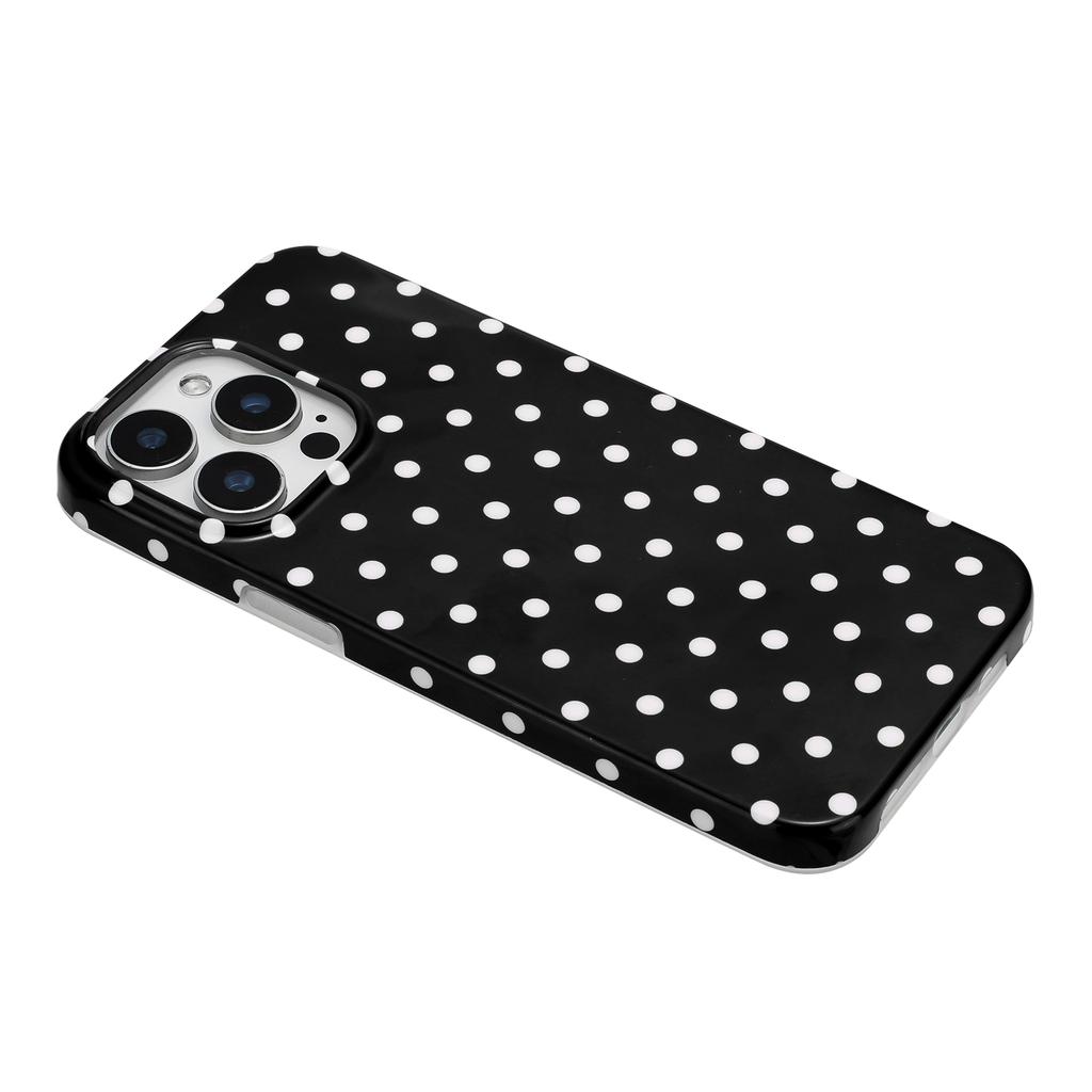 Coque pour iPhone 16 Pro Design à Pois IMD TPU Cover Arrière de Téléphone