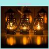 Luzes de Lanterna de Halloween Vintage Exquisitas Com Designs Encantadores de Bruxa e Castelo Para Decoração